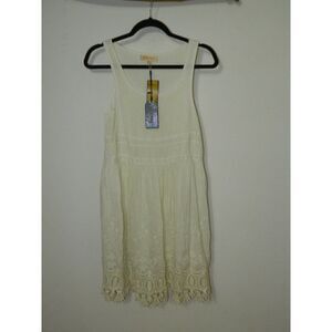 Black Swan Dress Green Cotton Lace Eyelet Trim Size X-Small